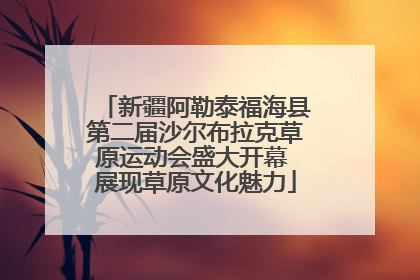 新疆阿勒泰福海县第二届沙尔布拉克草原运动会盛大开幕 展现草原文化魅力