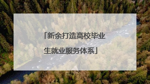 新余打造高校毕业生就业服务体系