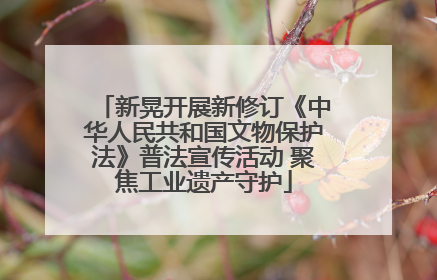 新晃开展新修订《中华人民共和国文物保护法》普法宣传活动 聚焦工业遗产守护