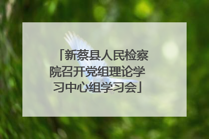 新蔡县人民检察院召开党组理论学习中心组学习会