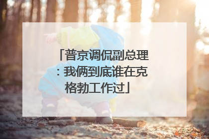 普京调侃副总理：我俩到底谁在克格勃工作过
