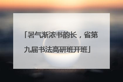 暑气渐浓书韵长，省第九届书法高研班开班