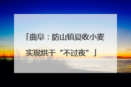 曲阜：防山镇夏收小麦实现烘干“不过夜”