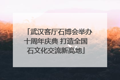 武汉客厅石博会举办十周年庆典 打造全国石文化交流新高地