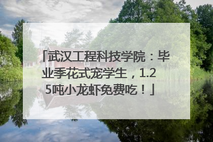 武汉工程科技学院：毕业季花式宠学生，1.25吨小龙虾免费吃！