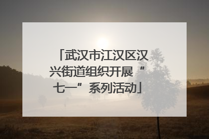 武汉市江汉区汉兴街道组织开展“七一”系列活动