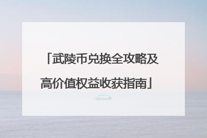 武陵币兑换全攻略及高价值权益收获指南