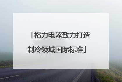 格力电器致力打造制冷领域国际标准