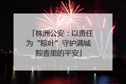 株洲公安：以责任为“粽叶”守护满城粽香里的平安