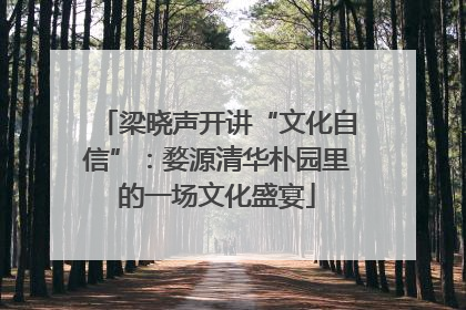 梁晓声开讲“文化自信”：婺源清华朴园里的一场文化盛宴