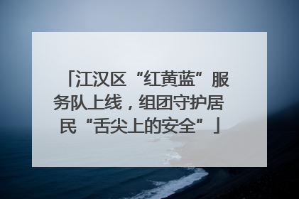 江汉区“红黄蓝”服务队上线，组团守护居民“舌尖上的安全”