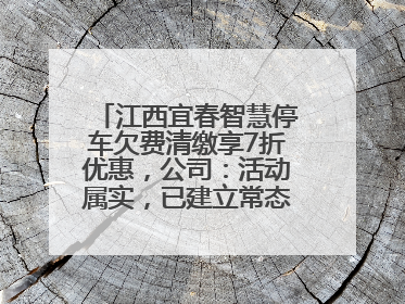 江西宜春智慧停车欠费清缴享7折优惠，公司：活动属实，已建立常态化诉讼追缴机制