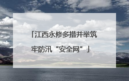 江西永修多措并举筑牢防汛“安全网”