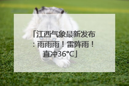 江西气象最新发布：雨雨雨！雷阵雨！直冲36°C