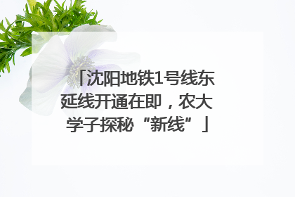 沈阳地铁1号线东延线开通在即，农大学子探秘“新线”