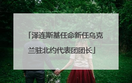 泽连斯基任命新任乌克兰驻北约代表团团长