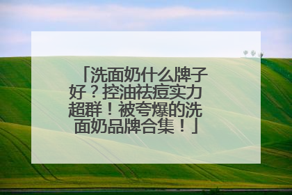 洗面奶什么牌子好？控油祛痘实力超群！被夸爆的洗面奶品牌合集！