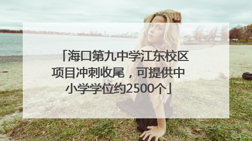 海口第九中学江东校区项目冲刺收尾，可提供中小学学位约2500个