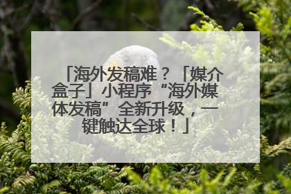 海外发稿难？「媒介盒子」小程序“海外媒体发稿”全新升级，一键触达全球！