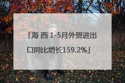 海 西 1-5月外贸进出口同比增长159.2%