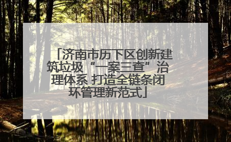 济南市历下区创新建筑垃圾“一案三查”治理体系 打造全链条闭环管理新范式
