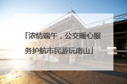 浓情端午，公交暖心服务护航市民游玩南山
