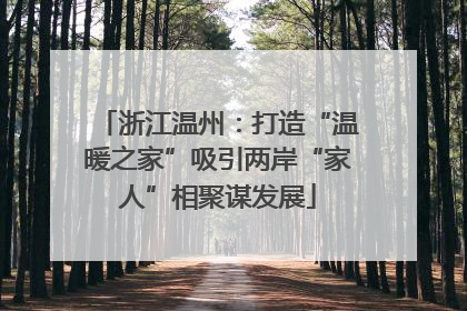 浙江温州：打造“温暖之家”吸引两岸“家人”相聚谋发展