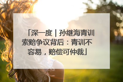 深一度｜孙继海青训索赔争议背后：青训不容易，赔偿可仲裁