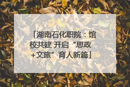 湖南石化职院：馆校共建 开启“思政+文旅”育人新篇