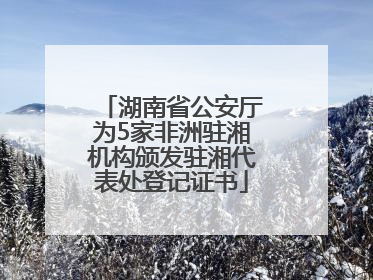湖南省公安厅为5家非洲驻湘机构颁发驻湘代表处登记证书