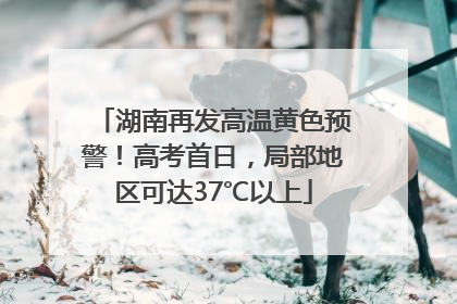 湖南再发高温黄色预警！高考首日，局部地区可达37℃以上