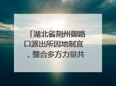 湖北省荆州御路口派出所因地制宜，整合多方力量共建平安校园