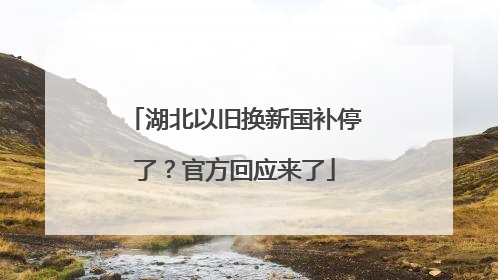 湖北以旧换新国补停了？官方回应来了