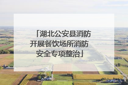 湖北公安县消防开展餐饮场所消防安全专项整治