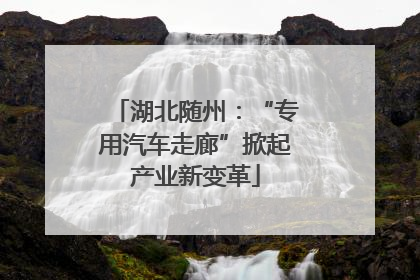 湖北随州：“专用汽车走廊”掀起产业新变革