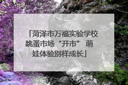 菏泽市万福实验学校跳蚤市场“开市” 萌娃体验别样成长