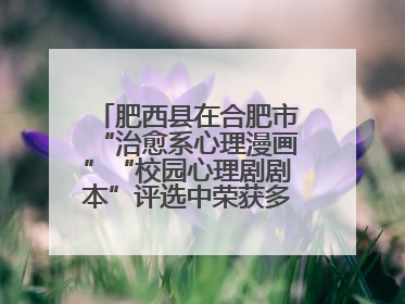 肥西县在合肥市“治愈系心理漫画”“校园心理剧剧本”评选中荣获多项大奖！