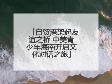 自贸港架起友谊之桥 中美青少年海南开启文化对话之旅