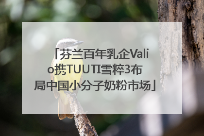 芬兰百年乳企Valio携TUUTI雪粹3布局中国小分子奶粉市场