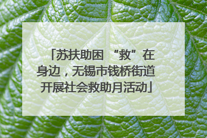 苏扶助困 “救”在身边，无锡市钱桥街道开展社会救助月活动