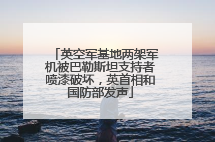 英空军基地两架军机被巴勒斯坦支持者喷漆破坏，英首相和国防部发声