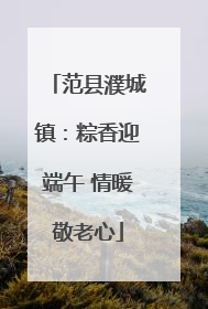 范县濮城镇：粽香迎端午 情暖敬老心