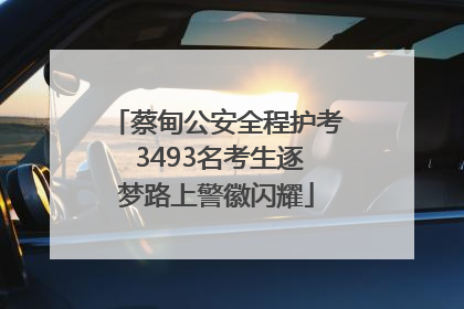 蔡甸公安全程护考 3493名考生逐梦路上警徽闪耀