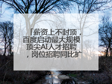 薪资上不封顶，百度启动最大规模顶尖AI人才招聘，岗位招聘同比扩大60%