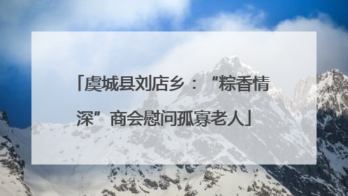 虞城县刘店乡：“粽香情深”商会慰问孤寡老人