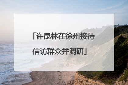 许昆林在徐州接待信访群众并调研