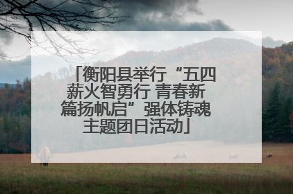 衡阳县举行“五四薪火智勇行 青春新篇扬帆启”强体铸魂主题团日活动