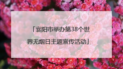 襄阳市举办第38个世界无烟日主题宣传活动
