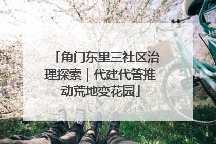 角门东里三社区治理探索｜代建代管推动荒地变花园