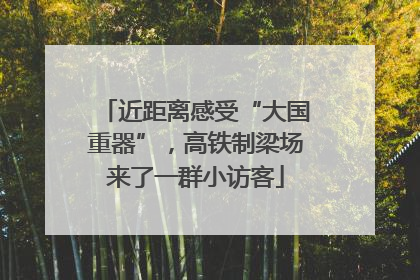 近距离感受“大国重器”，高铁制梁场来了一群小访客